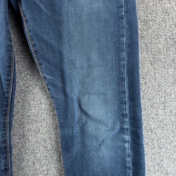 Levis 502 Premium Blue Denim Jeans Leather Patch Cotton Blend ACTL 31X30.5 - Picture 10 of 16